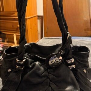 B Makowsky Black Leather Women's Bag